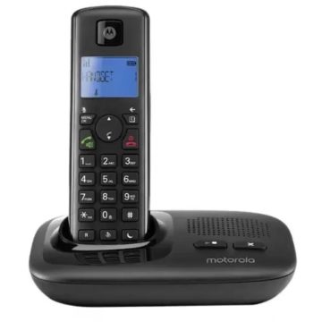   MOTOROLA T411 Hordozható vezetékes Dect telefon üzenetrögzítővel fekete