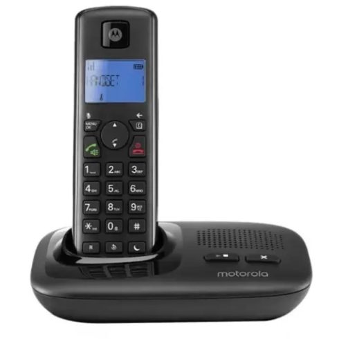 MOTOROLA T411 Hordozható vezetékes Dect telefon üzenetrögzítővel fekete