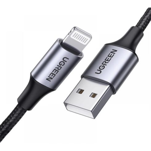 UGREEN USB Lightning Töltő/adat Fekete 1m 6957303861569