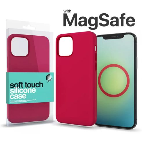 XPRO Soft Touch MagSafe szilikon tok iPhone 14 Pro Max piros