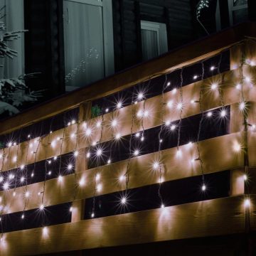 LED-es sorolható jégcsap fényfüggöny SMGC-KSF_200-WH