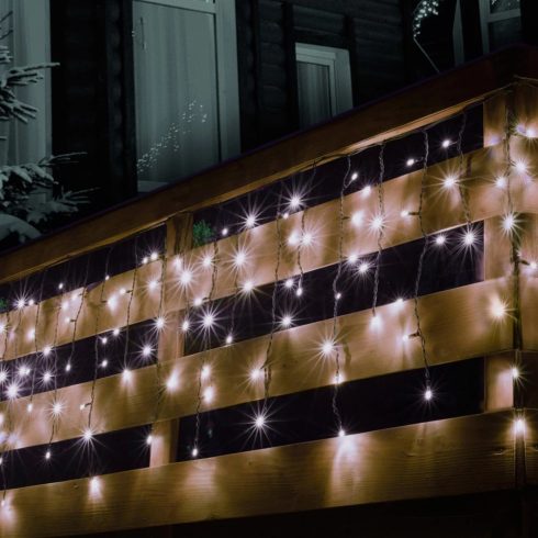 LED-es sorolható jégcsap fényfüggöny SMGC-KSF_200-WH