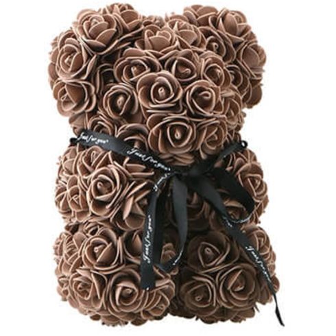 Rózsa maci - barna 25 cm