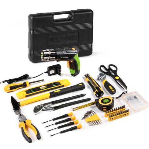 FIELDMANN FDG 5018-108AR + FDS 10102-A Szerszámkészlet akkus csavarhúzóval