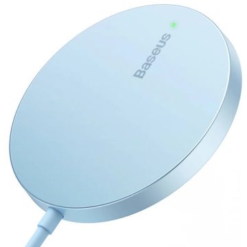   BASEUS Simple Mini3 Vezeték nélküli mágneses töltő 15W világoskék