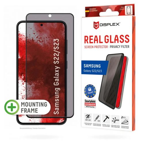 DISPLEX Real Glass Screen Protector privacy Samsung Galaxy S22/S23