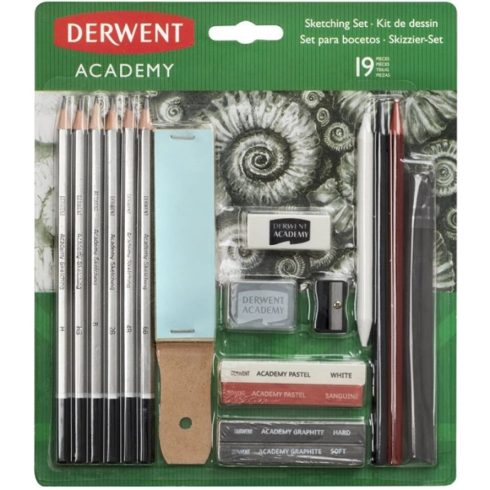 DERWENT Academy Sketching Set grafit ceruza készlet kiegészítőkkel 12 db