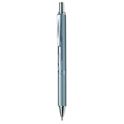 PENTEL BL-407 EnerGel Rollertoll 0.35 mm nyomógombos ezüst tolltest kék