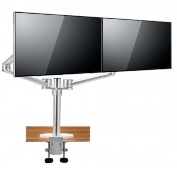   SPIRE CG-UGOL-2S Dual asztali monitor tartó konzol "-27" ezüst