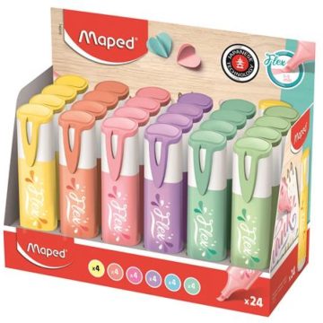  MAPED Fluo Peps Flex Pastel Szövegkiemelő display 1-5 mm 24 pasztell szín