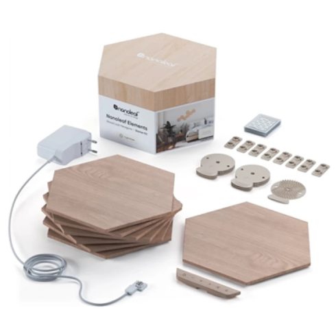 NANOLEAF Elements Wood Look Hexagons Starter Kit 13 db-os