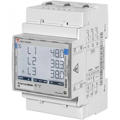 CARLO GAVAZZI EM340 Intelligens teljesítménymérő fehér
