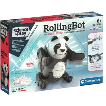   CLEMENTONI Tudomány és Játék - RollingBot robot panda építő készlet