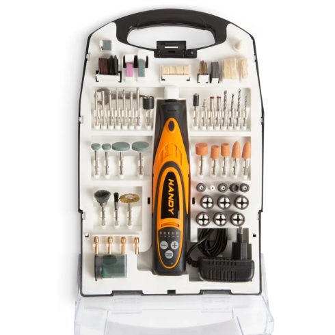 HANDY 10369 Panelfúró csiszoló polírozó szett - 112 részes - akkumulátoros