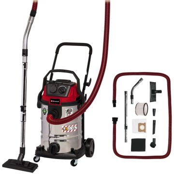   EINHELL TE-VC 2230 SACL Porszívó nedves / száraz rozsdamentes acél / vörös