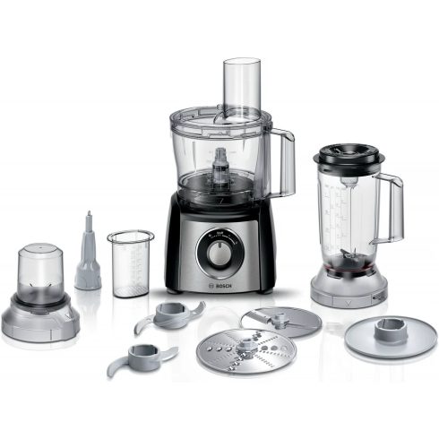 BOSCH MCM3501M MultiTalent Turmixgép / konyhai robotgép 3800 W fekete / csiszolt rozsdamentes acél
