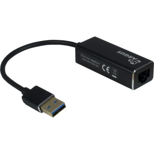 INTER-TECH ARGUS IT-810 USB-A 3.0 UTP Átalakító 1 Gbps fekete