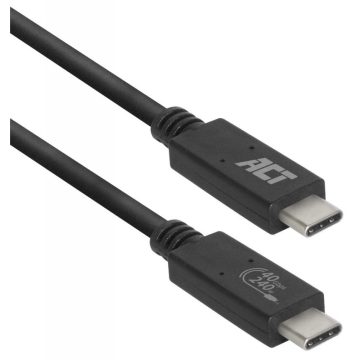   ACT CONNECTIVITY USB 4.0 Type C Összekötő Fekete 80cm AC7451