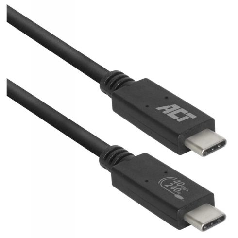 ACT CONNECTIVITY USB 4.0 Type C Összekötő Fekete 80cm AC7451