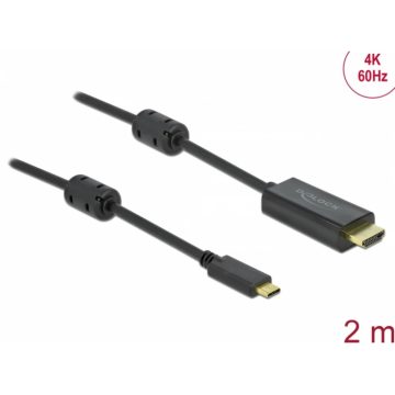 DELOCK USB 3.0 Type C HDMI Átalakító Fekete 2m 85970