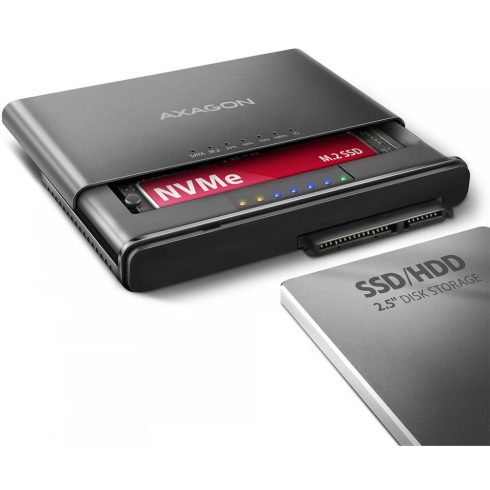 AXAGON ADSA-CC USB-C-A 10Gbps M.2 NVMe + SATA SSD/HDD adapter
