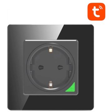 Avatto N-WOT10-EU-B Smart WiFi fali aljzat fekete
