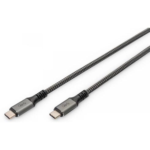 DIGITUS USB 4.0 Type C Összekötő Fekete 1m DB-300443-010-S