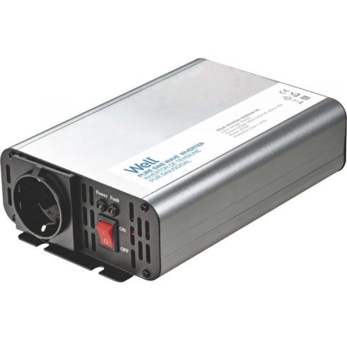 WELL Autós inverter 600W 12V - Tiszta szinuszhullámos