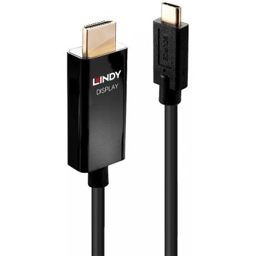 LINDY USB 2.0 Type C HDMI 2.0 Átalakító Fekete 3m 43293