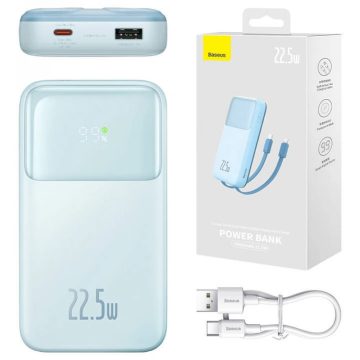 BASEUS Comet Power Bank 10000mAh 22.5W világoskék