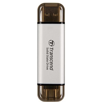   TRANSCEND 512GB ESD310 USB 3.1 + USB 3.1 Type C Ezüst TS512GESD310S