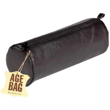 CLAIREFONTAINE Age-bag tolltartó kerek 22x8cm bőr fekete