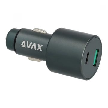   AVAX CC663B CARLY+ 63W Autós töltő USB A (QC)+Type C (PD) fekete
