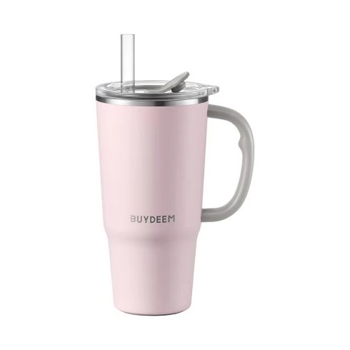 BUYDEEM DS57 Thermo bögre szívó szálal 700ml rózsaszín