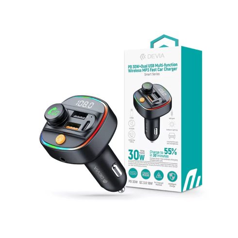 DEVIA Smart Series Bluetooth FM-transmitter/autós gyorstöltő 30W