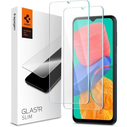 SPIGEN GlastR Slim Full kijelzővédő üveg Samsung Galaxy M13 4G átlátszó 2db