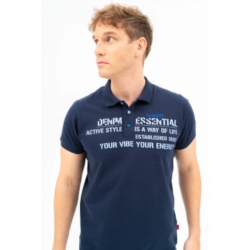   BUDMIL Modern fit galléros póló Férfi M s.kék 20730265-002251-0399
