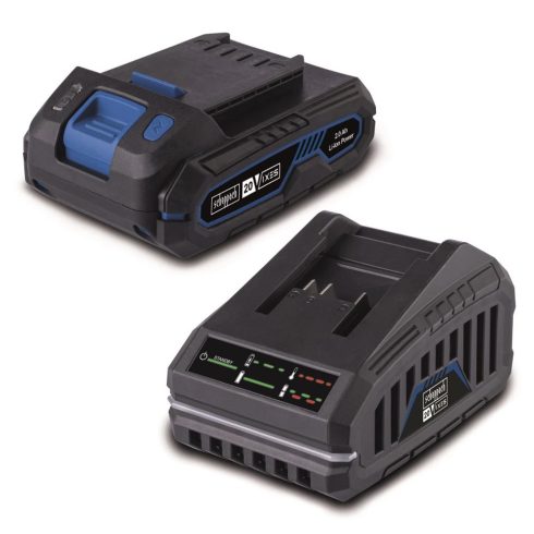 SCHEPPACH SBSK2.0 20 V akku 2 Ah + töltő 2.4 Ah készlet