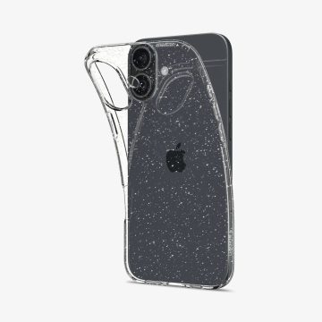   SPIGEN Liquid Crystal Glitter hátlaptok iPhone 16 Plus átlátszó