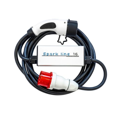 INCHANET SPARK LINE 16 elektromos autó állítható otthoni töltő - (3x16A) 11kW - 10m Type2 kábellel