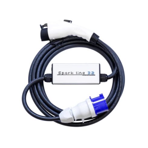 INCHANET SPARK LINE 32 elektromos autó állítható otthoni töltő – (1x32A) 7.4kW – 7.5m Type1 kábellel