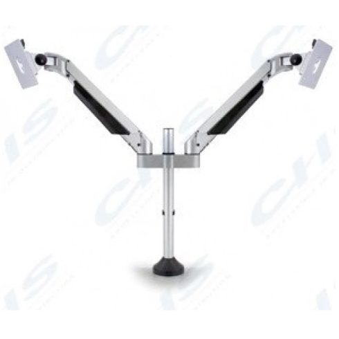 MULTIBRACKETS 7350022737198 M VESA Gas Lift Arm Dual 2 karos asztali konzol ezüst