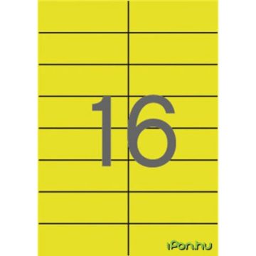APLI Etikett 105x37 mm színes sárga 1600 etikett/csomag