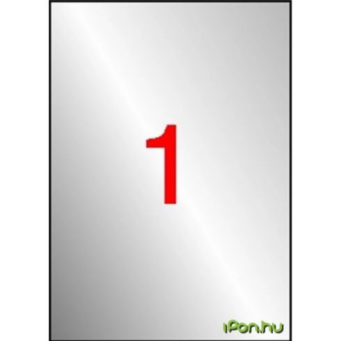 APLI Etikett 210x297 mm poliészter időjárásálló ezüst 100 etikett/csomag