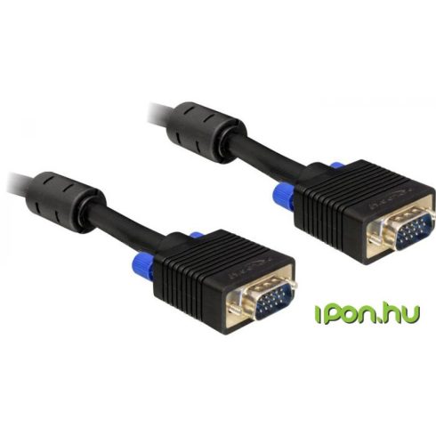 DELOCK VGA/D-Sub Összekötő Fekete 1m 82556