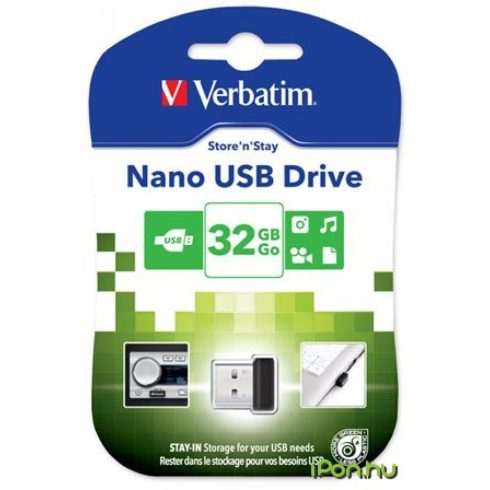 VERBATIM Store n Stay Nano 32GB USB 2.0 Fekete