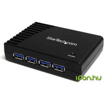 STARTECH 4 Port SuperSpeed USB 3.0 Hub fekete