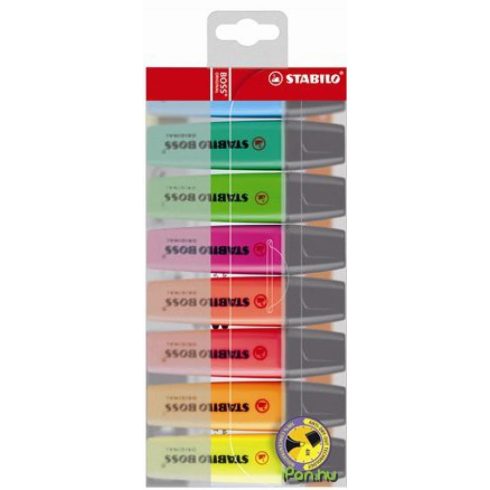 STABILO Szövegkiemelő készlet 2-5 mm Boss 8 különböző szín