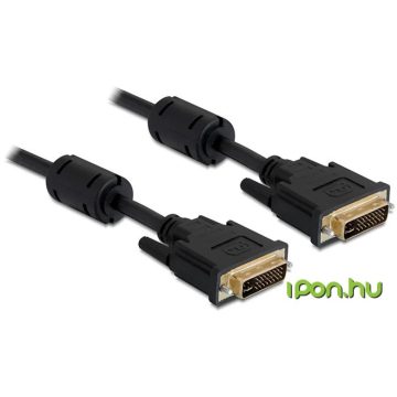 DELOCK DVI-I Összekötő Fekete 5m 83113