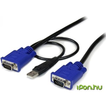 STARTECH USB VGA 2 in 1 KVM kábel 3m